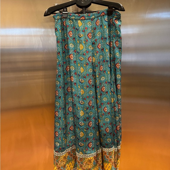 Soft Surroundings Dresses & Skirts - Soft Surroundings Teal and Yellow Maxi Skirt